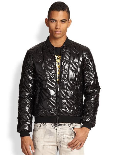 versace quilted jacket|versace black denim jacket.